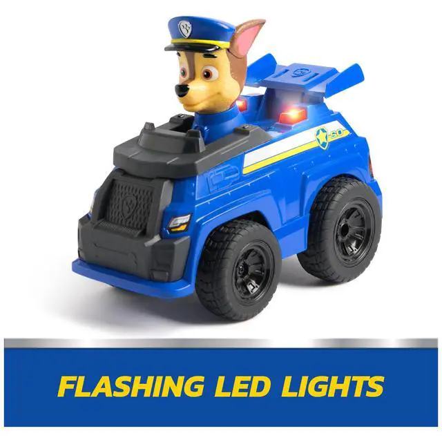 Alt view image 4 of 7 - Chase RC Action Cruiser, Remote Control Car with LED Lights & Easy-Steer Controller, Pretend Play Kids Toys for Boys & Girls Ages 3 and Up