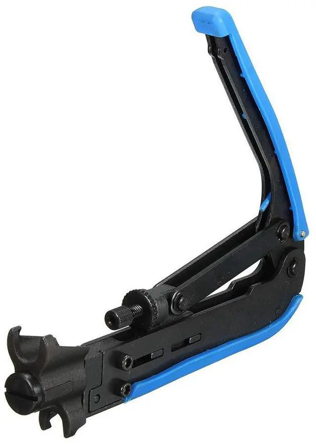 Alt view image 4 of 6 - RG6 Compression Tool Coax Cable Crimper Kit RG6 RG11 RG59 F81 with 20PCS F Compression Connectors - BlueYellow