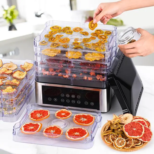Alt view image 7 of 7 - Food Dehydrator Machine, 8 Stainless Steel Trays Food Dehydrator with 48H Digital Adjustable Timer & Temperature Control, Dehydrators for Jerky, Fruit, Veggies, Meat, Herbs, Dog Treats
