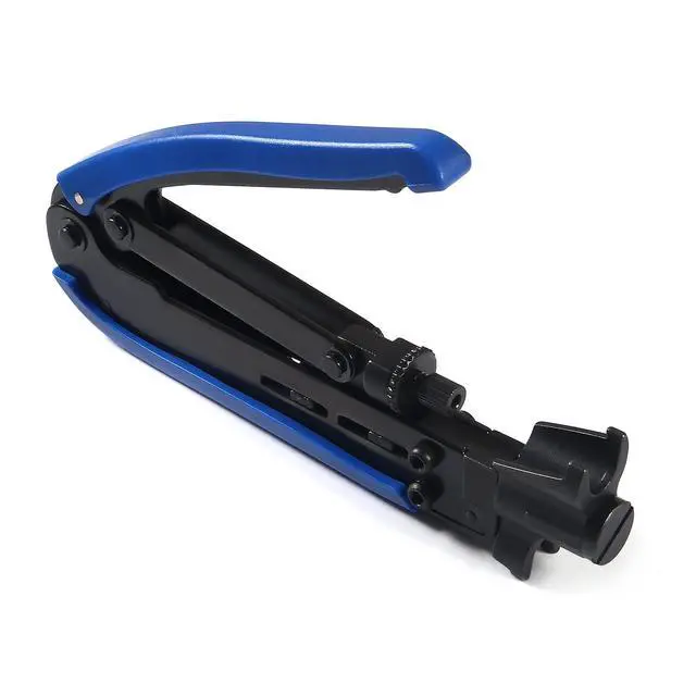 Alt view image 6 of 6 - Coaxial Compression Tool Coax Cable Crimper Kit with 10pcs F Male And 10pcs Female to Female RG6 Connectors for RG7/11 and RG59/6/6Q