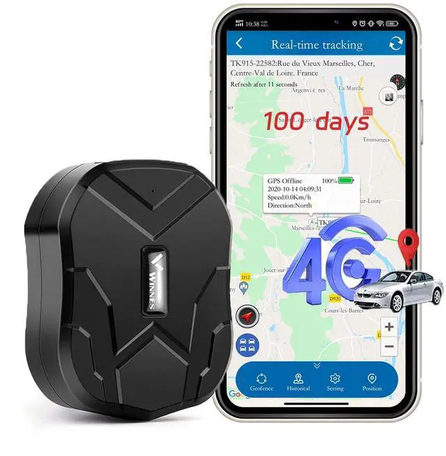 Main image of GPS Tracker for Vehicles 4G LTE Car Tracker Device Hidden up to 100 Days Long Battery Rastreador GPS para Carros Strong Magnetic Tracker Device for Vehicles Fleet Trailer Anti Theft TK905B