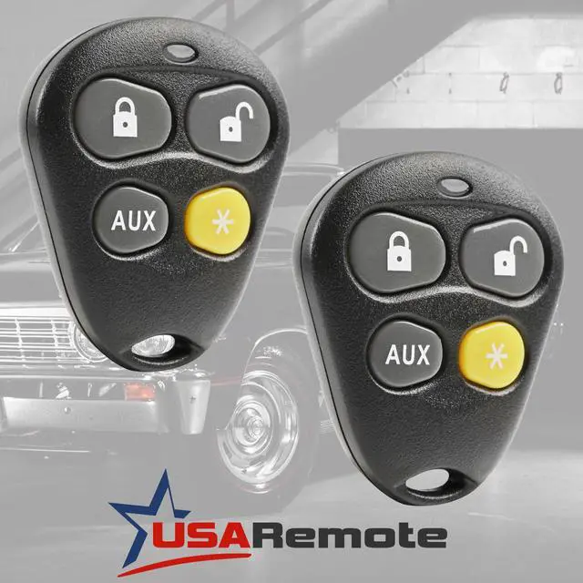 Alt view image 2 of 6 - Replacement for Viper Python Avital Hornet Automate 4-Button Keyless Entry Remote EZSDEI474V (Yellow) (Set of 2)