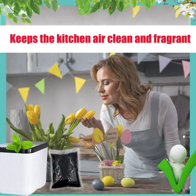 Alt view image 7 of 7 - Pounds Oversized Pack Replacement Odor Absorbing Filter Refills for Smart Waste Kitchen Composter, Activated Charcoal for Electric Compost Bin Odor Control