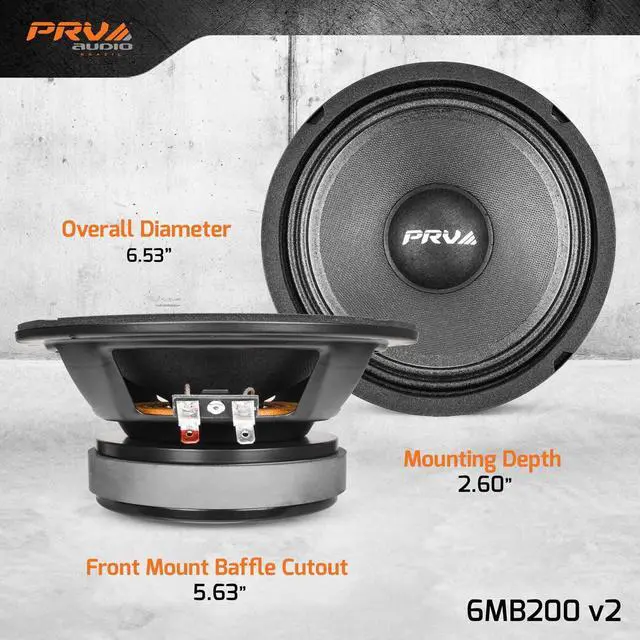 Alt view image 4 of 6 - 6.5 Inch Midbass Speaker 6MB200 v2 8 Ohm - 200 Watts 93.5 dB 1.5" Voice Coil - 6 Inch Speaker for Car Audio with Outstanding Vocals and Punch for Small Custom Enclosures - Pro Audio (Single)