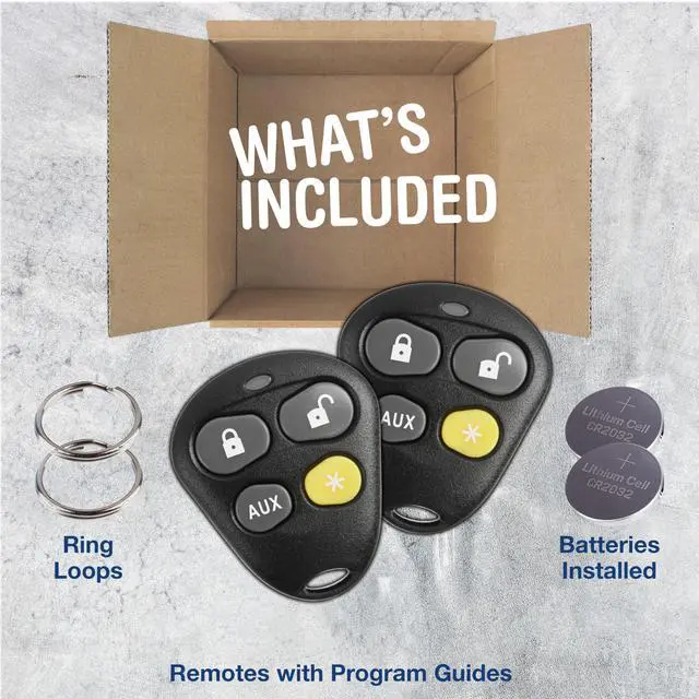 Alt view image 3 of 7 - Keyless Entry Remote Starter Car Key Fob Alarm for Aftermarket Viper Automate EZSDEI474V 474V (Pack of 2)