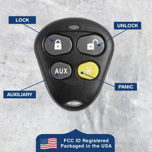 Alt view image 7 of 7 - Keyless Entry Remote Starter Car Key Fob Alarm for Aftermarket Viper Automate EZSDEI474V 474V (Pack of 2)