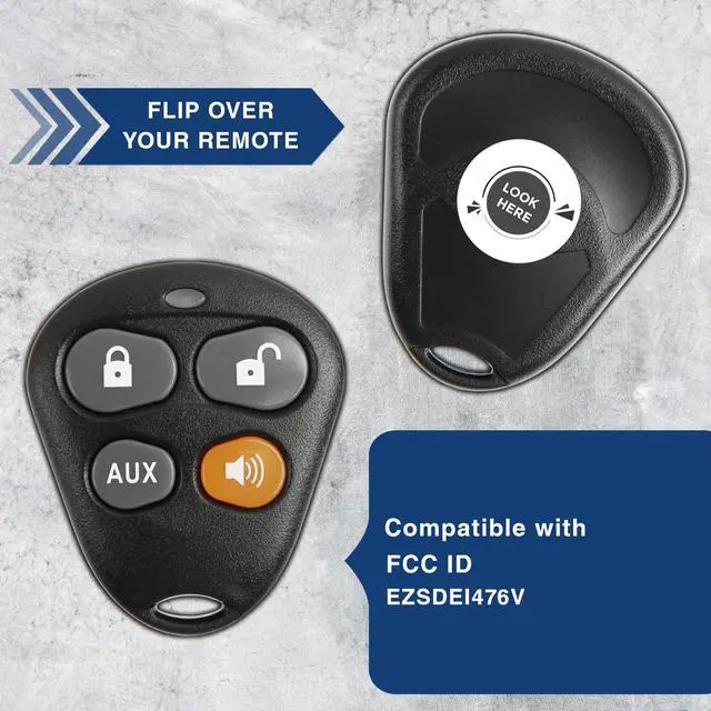 Alt view image 5 of 7 - Keyless Entry Remote Starter Car Key Fob Alarm for Aftermarket Viper Automate EZSDEI474V 474V