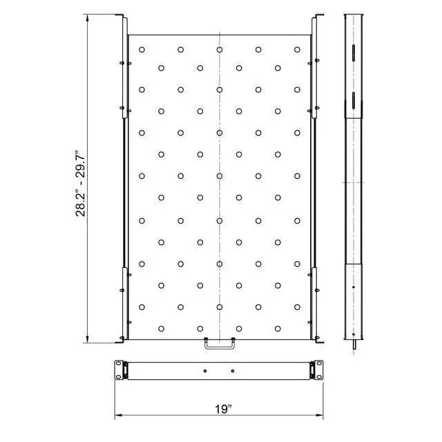 Alt view image 6 of 7 - 1U 19-inch Sliding Rack Server Shelf Vented Sliding 4 Post Rack Mount 29" Shelf Adjustable Mounting Depth 28.2-29.7" Heavy Duty IT Network Cabinet Enclosure Equipment