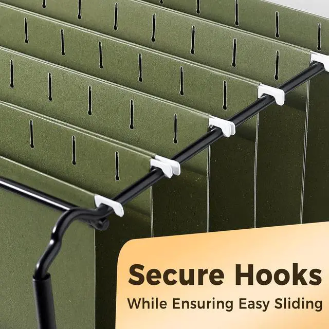 Alt view image 5 of 7 - Hanging File Folders Legal Size,25 Pack Reinforced Hang Folders, Adjustable 1/5-Cut Tabs, Designed for Bulky Files, Filing Cabinet, Standard Green