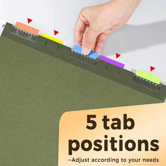 Alt view image 6 of 7 - Hanging File Folders Legal Size,25 Pack Reinforced Hang Folders, Adjustable 1/5-Cut Tabs, Designed for Bulky Files, Filing Cabinet, Standard Green
