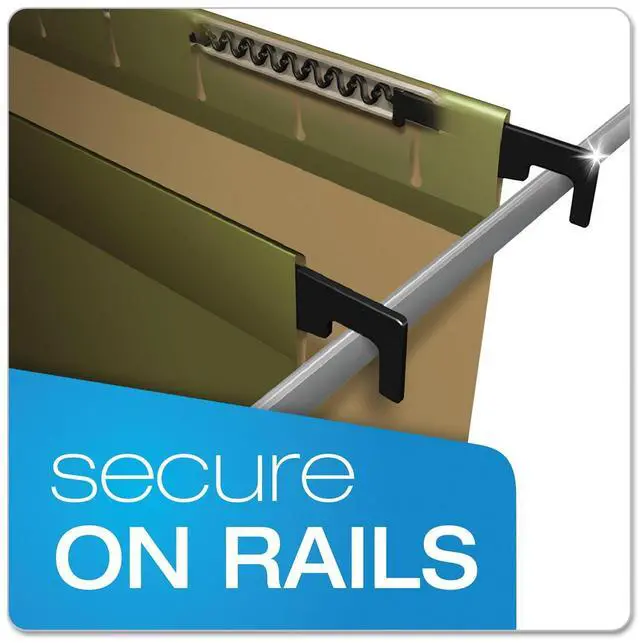 Alt view image 2 of 7 - SureHook Reinforced Hanging Folders, Letter Size, Standard Green, 20 per Box (8-1/2 x 11)