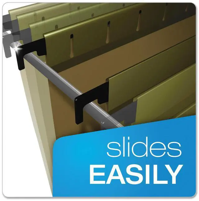 Alt view image 3 of 7 - SureHook Reinforced Hanging Folders, Letter Size, Standard Green, 20 per Box (8-1/2 x 11)