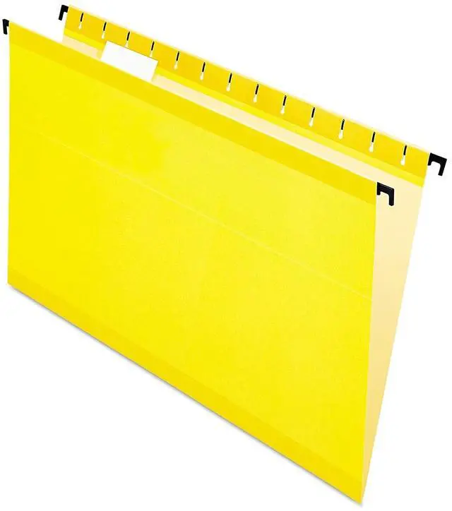 Alt view image 2 of 2 - SureHook Reinforced Hanging Folders, Legal Size, Yellow, 1/5 Cut, 20/BX (6153 1/5 YEL)