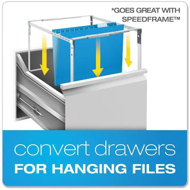 Alt view image 6 of 7 - Recycled Hanging Folders, Legal Size, Assorted Colors, 1/5 Cut, 25/BX (81632)