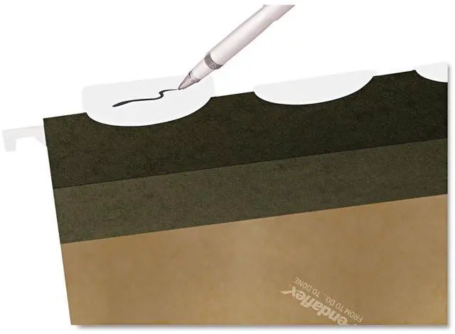 Alt view image 2 of 7 - Ready-Tab Reinforced Hanging File Folders, Letter Size, Standard Green, 5 Tab, 25/BX (42590)