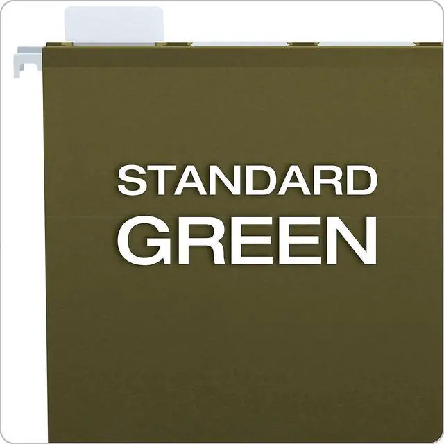Alt view image 4 of 7 - Ready-Tab Reinforced Hanging File Folders, Letter Size, Standard Green, 5 Tab, 25/BX (42590)