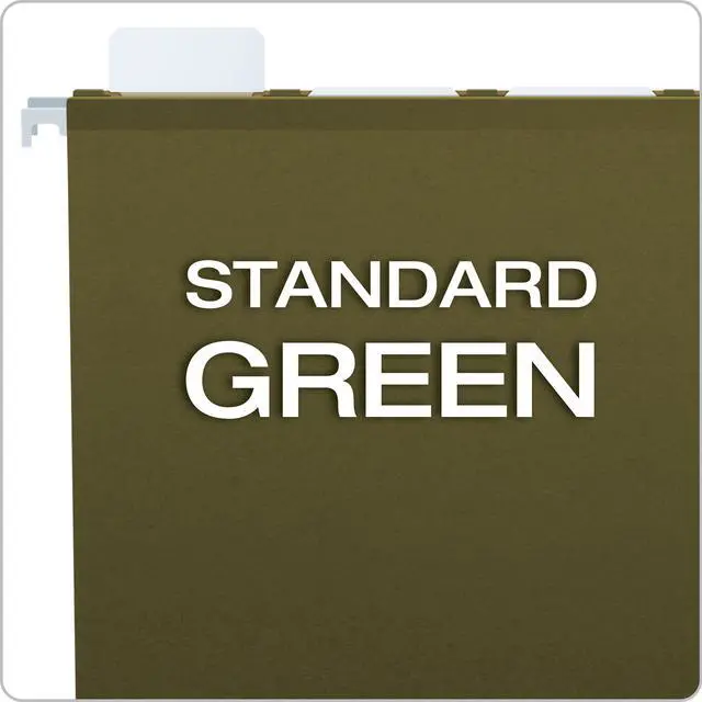 Alt view image 4 of 7 - Ready-Tab Reinforced Hanging File Folders, Letter Size, Standard Green, 5 Tab, 20/BX (42890)
