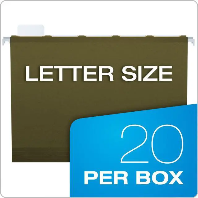 Alt view image 5 of 7 - Ready-Tab Reinforced Hanging File Folders, Letter Size, Standard Green, 5 Tab, 20/BX (42890)