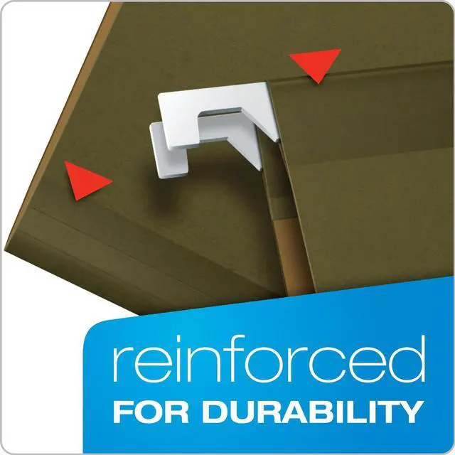 Alt view image 6 of 7 - Ready-Tab Reinforced Hanging File Folders, Letter Size, Standard Green, 5 Tab, 20/BX (42890)