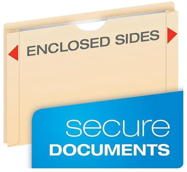 Alt view image 3 of 5 - File Jackets, Legal Size, Manila, 2" Expansion, Reinforced Straight-Cut Tabs with Thumb Cut, 50 Per Box (23200EE), Beige