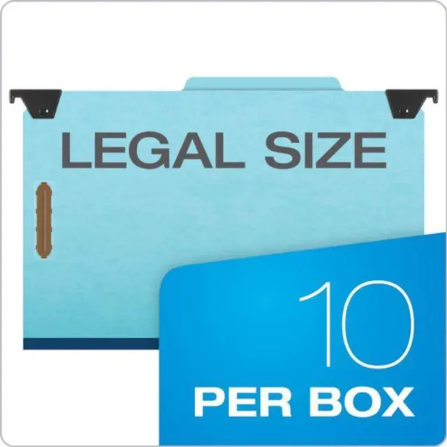 Alt view image 4 of 5 - Hanging Classification Folders, Legal Size, 6 Section, 2" Expansion, Blue, 1/3 Cut, 10/BX (59352EE)