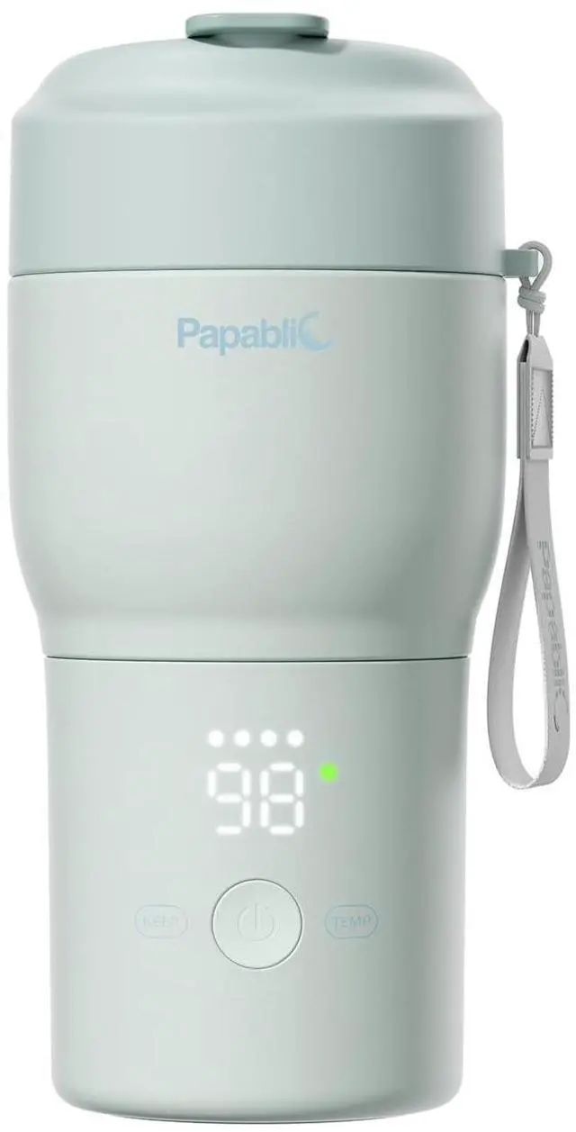 Main image of Portable Bottle Warmer Pro for Travel 115W Fast Heating, Built-in Sterilizer, 5 Temp Settings, Baby Milk Warmer On The Go and Keep Nutrition for Breastmilk & Formula, Mint Green