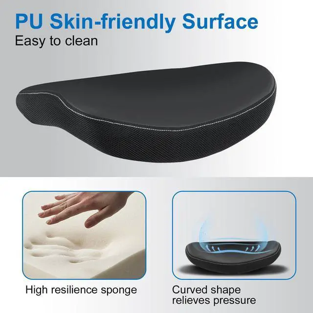 Alt view image 2 of 7 - Office Chair Ergonomic Desk Chair, Computer PU Leather Home Office Chair, Swivel Mesh Back Adjustable Lumbar Support Flip-up Arms Executive Task Chair