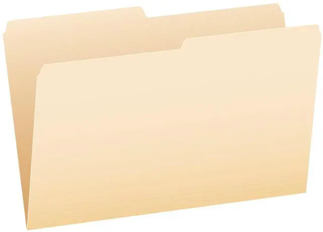 Main image of File Folders, Legal Size, Manila, 1/2 Cut, 100/BX (753 1/2)