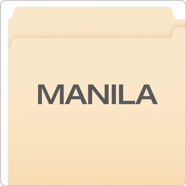 Alt view image 3 of 6 - File Folders, Legal Size, Manila, 1/2 Cut, 100/BX (753 1/2)