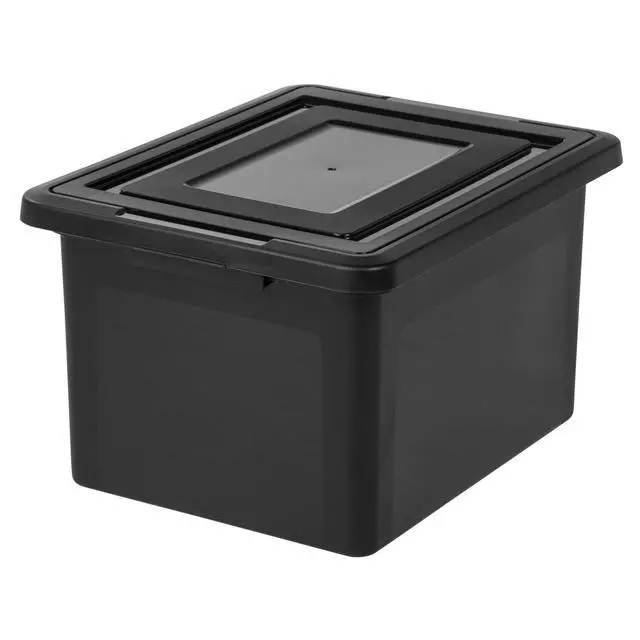 Alt view image 2 of 3 - Office Depot Brand Letter And Legal File Tote, 18"L X 14 1/4"W X 10 7/8"H, 30% Recycled, Black