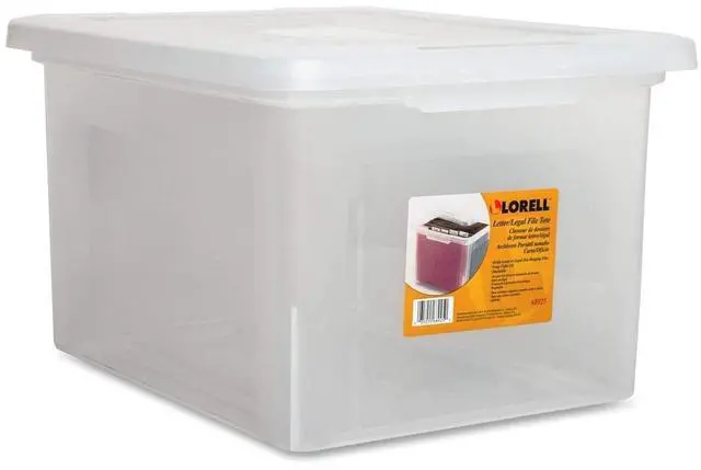 Main image of LLR68925 Letter/Legal Plastic File Box, 1 EA, clear
