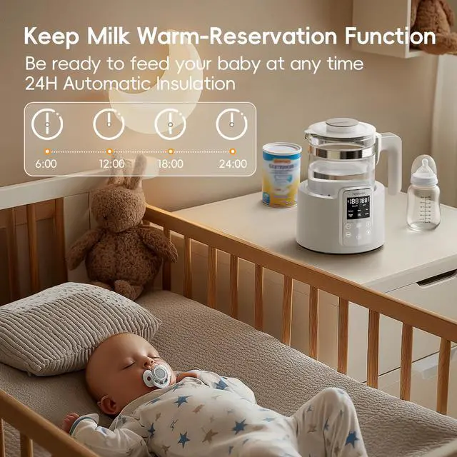 Alt view image 4 of 7 - Instant Water Warmer, Baby Bottle Warmer with Faster Cooling Fan and LCD Display, Baby Milk Warmer, Electric Kettle with 6 Temperature Control Presets, Breastmilk Warmer, Boil Tea, Coffee