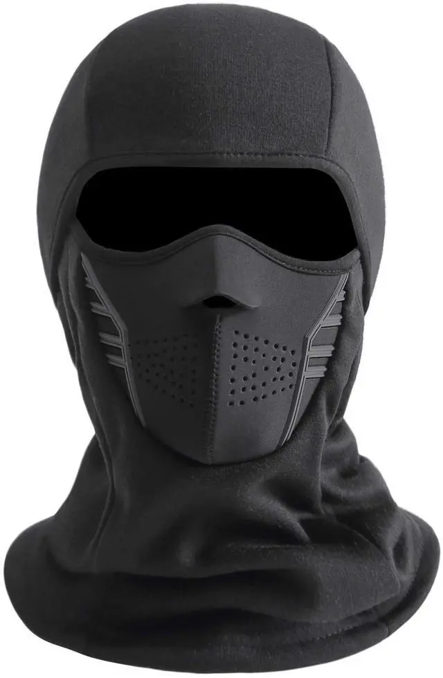 Main image of Winter Windproof Fleece Ski Mask Balaclava Headwear Motorcycle Thermal Face Mask Bandanas Black
