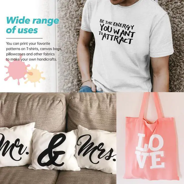 Alt view image 6 of 6 - 49pcs All-in-One Screen Printing Kit with, 3 Size Wood Screen Printing Frames, 6 Colors Screen Printing Ink,10 A4 Size Inkjet Transparency Films