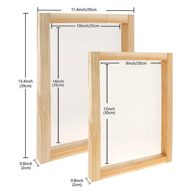 Alt view image 6 of 7 - 46 Pieces Screen Printing Kit with 4 Color Screen Printing Ink, 2 Size Screen Printing Frame and Squeegees for Screen Printing