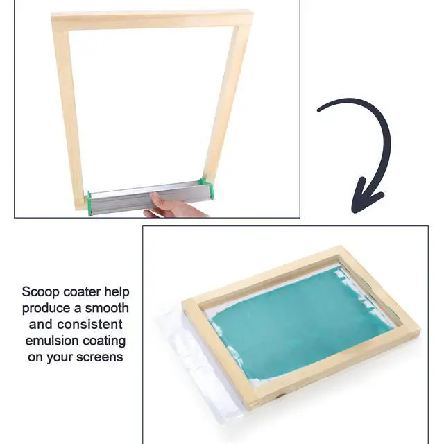 Alt view image 3 of 7 - 36 Pieces Screen Printing Kit Includes 50W LED UV Exposure Screen Printing Light, 4 Sizes Silk Screen Printing Frame, Instructions, 5 Sheets A4 Inkjet Film for Screen Printing