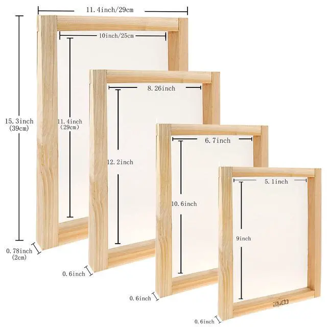 Alt view image 5 of 7 - 36 Pieces Screen Printing Kit Includes 50W LED UV Exposure Screen Printing Light, 4 Sizes Silk Screen Printing Frame, Instructions, 5 Sheets A4 Inkjet Film for Screen Printing