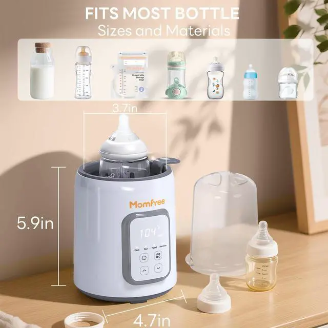 Alt view image 2 of 7 - Bottle Warmer,8-in-1 Fast Baby Bottle Warmer for Breastmilk and Formula,Milk Warmer with Accurate Temperature Control and Automatic Shut-Off,Multifunctional Bottle Warmers for All Bottles (Grey)