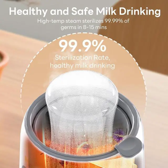 Alt view image 7 of 7 - Bottle Warmer,8-in-1 Fast Baby Bottle Warmer for Breastmilk and Formula,Milk Warmer with Accurate Temperature Control and Automatic Shut-Off,Multifunctional Bottle Warmers for All Bottles (Grey)