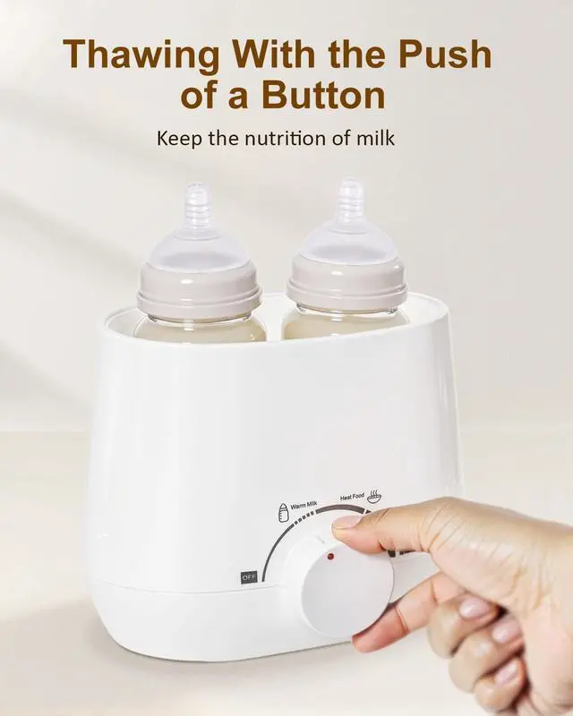 Alt view image 4 of 7 - Bottle Warmer, Fast Baby Bottle Warmer for Breastmilk or Formula, 8-in-1 Milk Warmer for Baby, Smart Temperature Control, Sterili-zing, Heat Food, Double Bottle Warmer for All Bottles