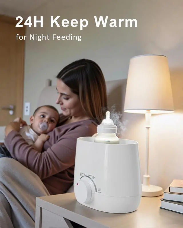 Alt view image 7 of 7 - Bottle Warmer, Fast Baby Bottle Warmer for Breastmilk or Formula, 8-in-1 Milk Warmer for Baby, Smart Temperature Control, Sterili-zing, Heat Food, Double Bottle Warmer for All Bottles