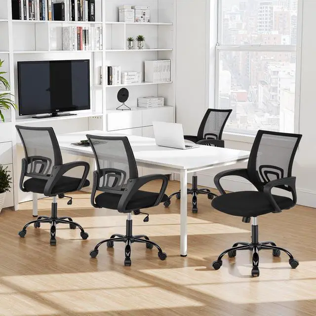 Alt view image 6 of 7 - Office Chair Ergonomic Cheap Desk Chair Mesh Computer Chair Lumbar Support Modern Executive Adjustable Stool Rolling Swivel Chair for Back Pain (Black)