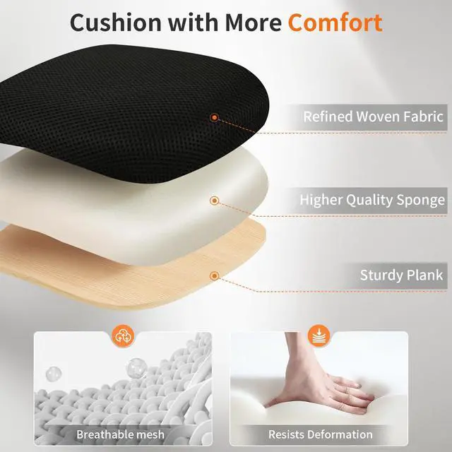 Alt view image 5 of 7 - Office Chair Ergonomic Cheap Desk Chair Mesh Computer Chair Lumbar Support Modern Executive Adjustable Stool Rolling Swivel Chair for Back Pain (Black)