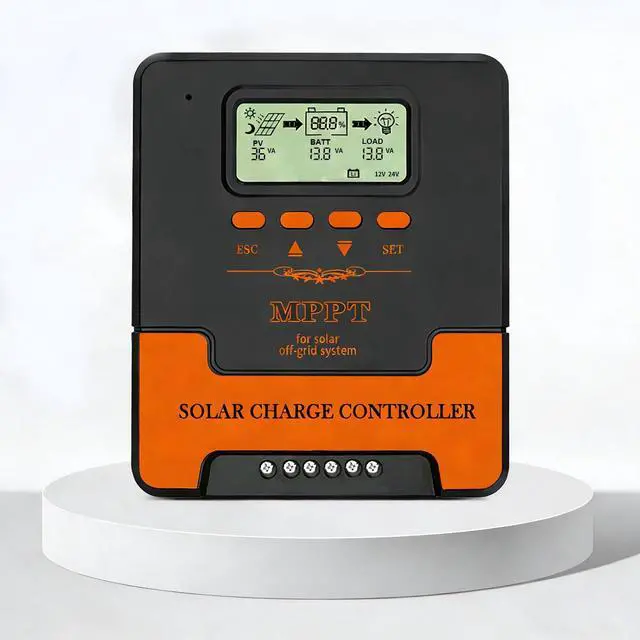 Main image of 60A MPPT Solar Charge Controller, MPPT Controller up to 2880W Solar Panels, 12V/24V DC Output with Dual USB Port for LiFePO4, AGM Sealed Gel Flooded Lithium Battery (APP Control)