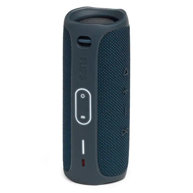 Alt view image 3 of 5 - Waterproof Portable Bluetooth Speaker, Blue, 3.6 x 3.6 x 8.5