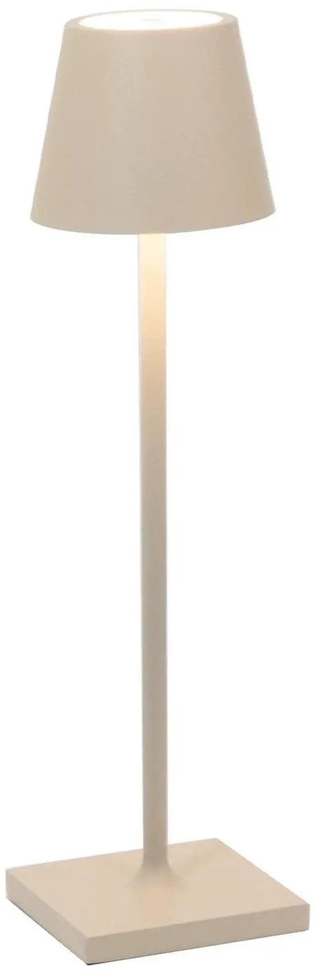 Main image of Poldina Micro Lamp, Rechargeable Cordless Table Lamp with Touch Controls, Suitable for Indoor and Outdoor, Dimmer, 2200-3000 K, Height 10.8 Inches, Sand Color