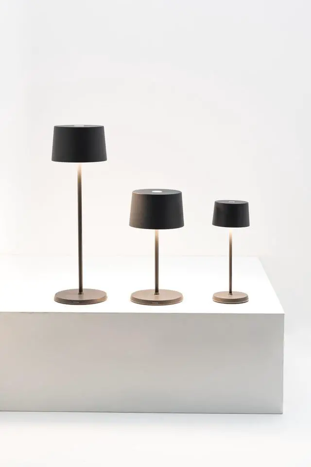 Alt view image 3 of 4 - Olivia Micro Lamp, Rechargeable Cordless Table Lamp with Touch Control, Suitable for Indoor and Outdoor, Dimmer, 2200-3000 K, Height 7.9 Inches, Sand Color