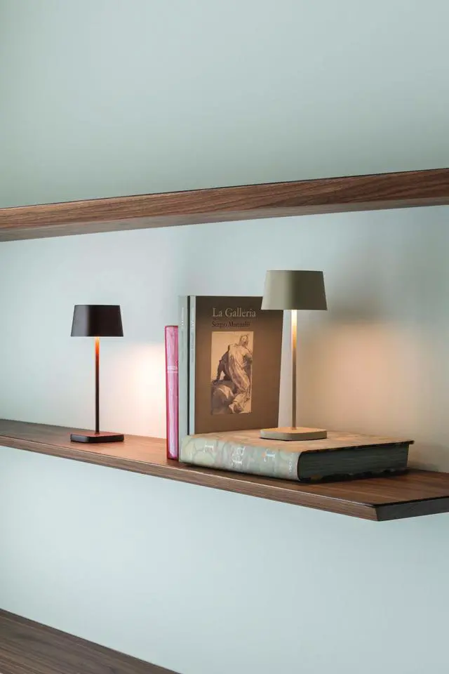 Alt view image 2 of 3 - Ofelia Micro Lamp, Rechargeable Cordless Table Lamp with Touch Control, Suitable for Indoor and Outdoor, Dimmer, 2200-3000 K, Height 7.9 Inches, Sand Color