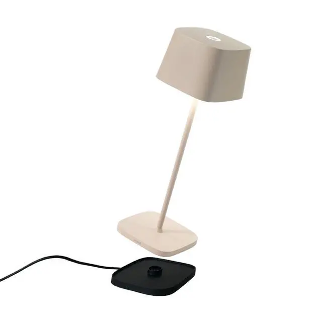 Alt view image 2 of 5 - Ofelia Pro Lamp, Rechargeable Cordless Table Lamp with Touch Controls, Suitable for Indoor and Outdoor, Dimmer, 2700-3000 K, Height 12 Inches, Sand Color