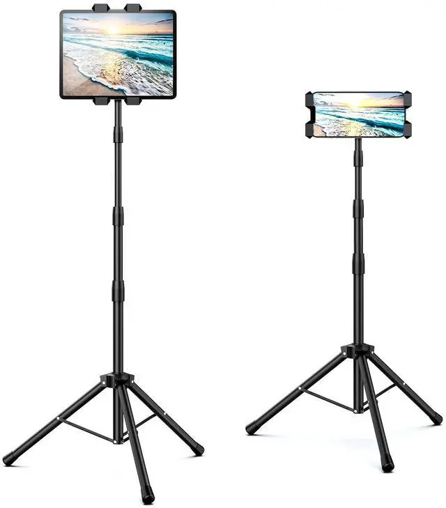 Main image of Tablet Floor Stand Adjustable Tripod Stand Compatible for 5.5-12.9" iPad